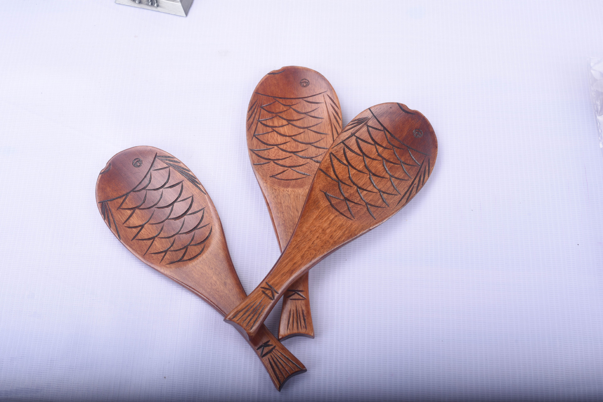 新创意老漆鱼形勺子 酒店家用中式木质汤勺 老漆木质饭勺批发