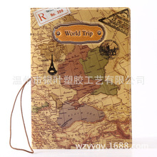 定制国复古地图短款护照夹 时尚手持便携旅行护照套护照包