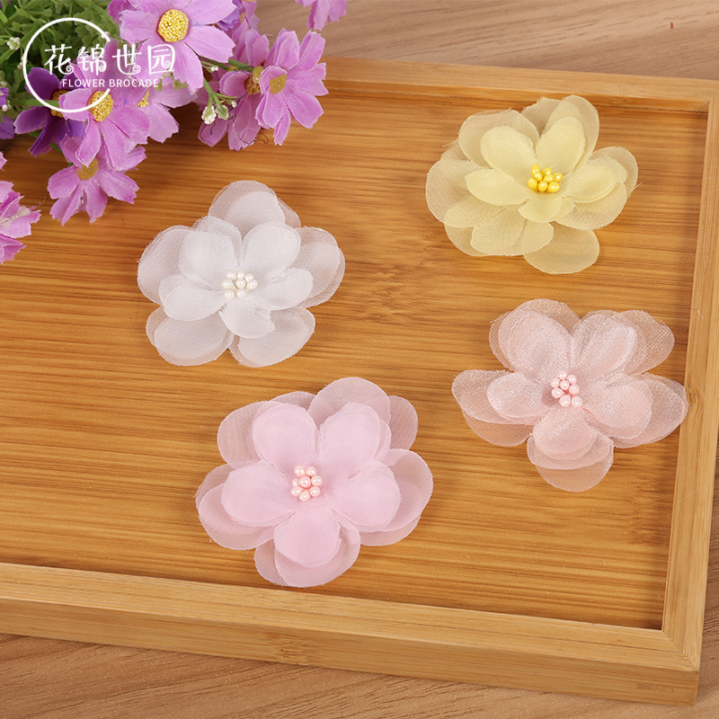 手缝五瓣花鞋衣帽服装配饰服装辅料diy手工发饰材料配件花朵