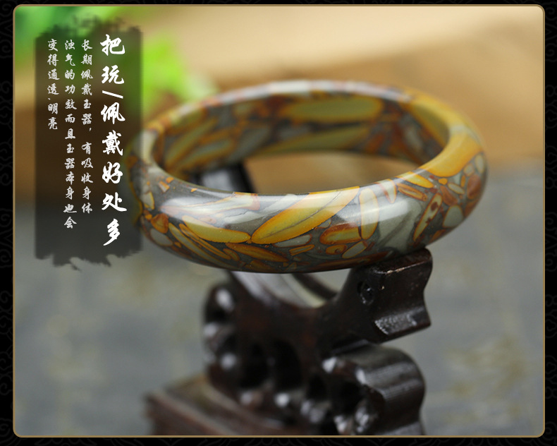 厂家直销女娲石手镯云南七彩石女娲石手镯a货女娲石手镯开店玉器