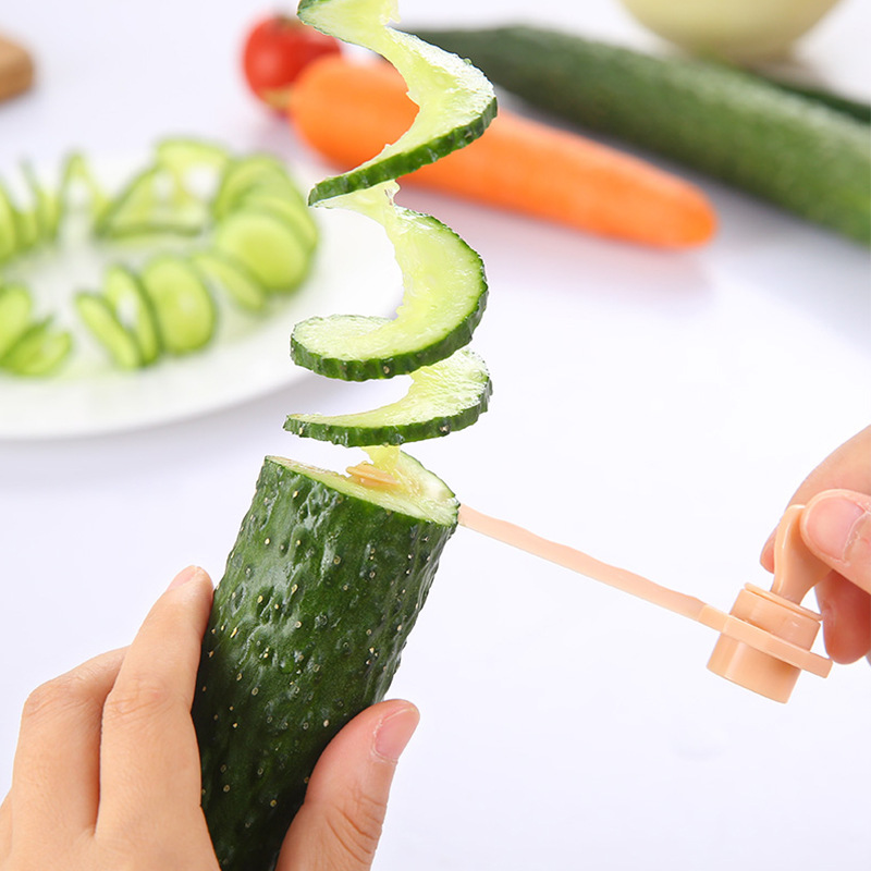 Manual Vegetable Roll Flower Maker Creative Rotary Salad Carving Artifact Cucumber Roll Flower Slicer