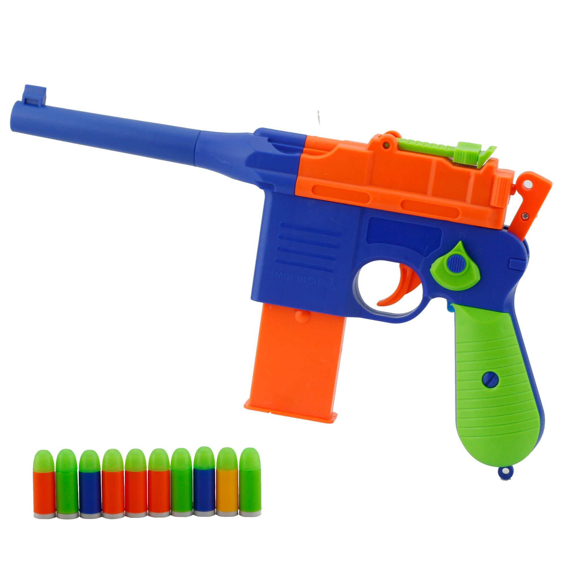 儿童软弹枪驳壳枪彩色子弹狙击玩具枪手枪
