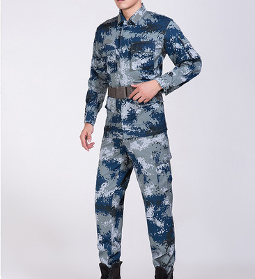正品空军城市迷彩服套装男军装夏季作训服空降兵数码迷彩耐磨