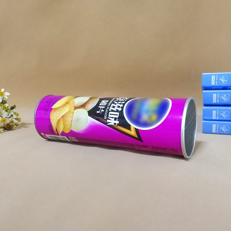 厂家供应薯片罐带铝箔片高密封环保纸罐子密封牛皮纸圆筒专业定制