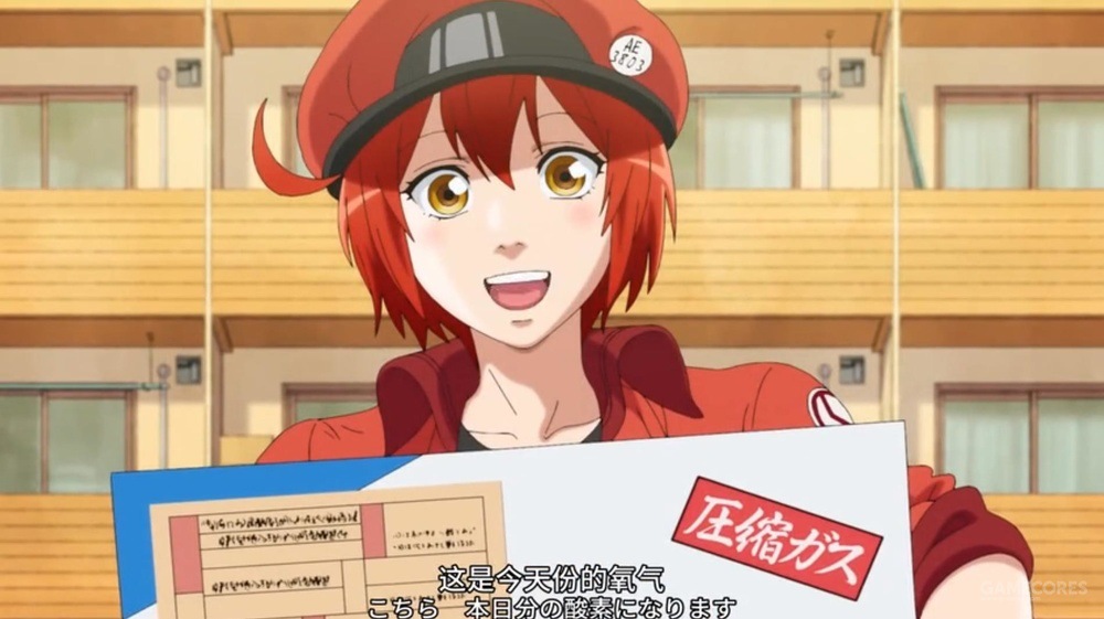 工作细胞cos 赤血球 红细胞 新番 cosplay假发 红色 现货