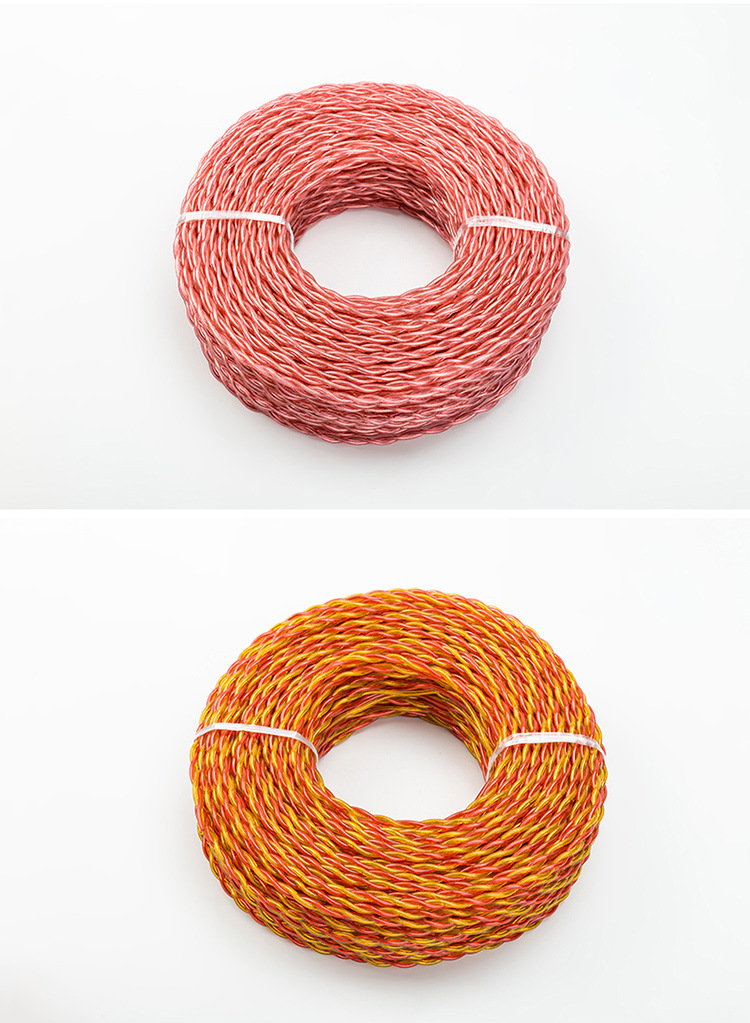 牛筋透明花线电线rvs2芯铜包铝护套软线双绞线家用电灯头线电源线