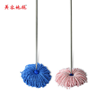 厂家直销老式棉线拖把不锈钢杆宽圆头家用拖布棉纱墩布地拖尘推