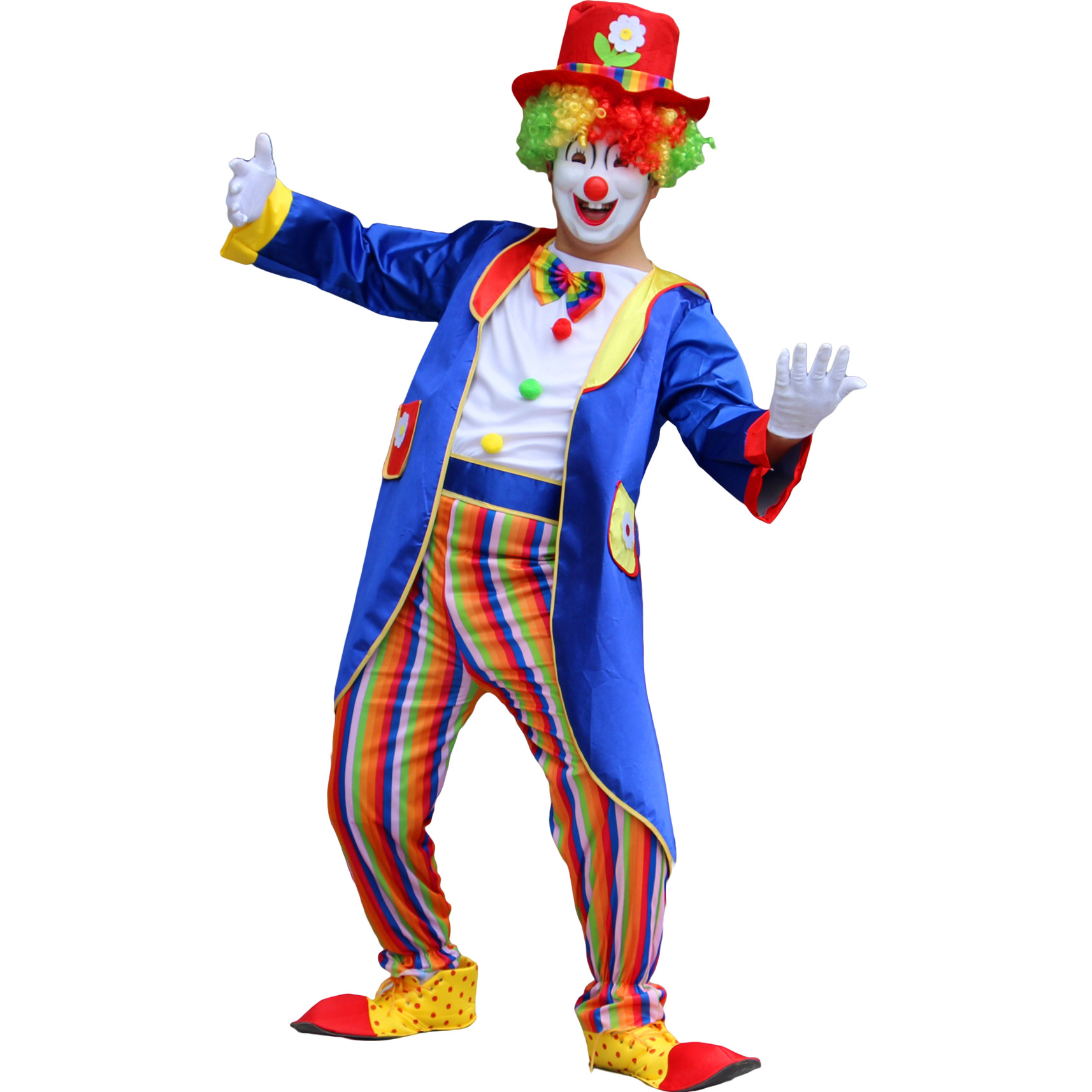 万圣节表演演出服装 成人小丑服装 男女款小丑套装帽子小丑衣服