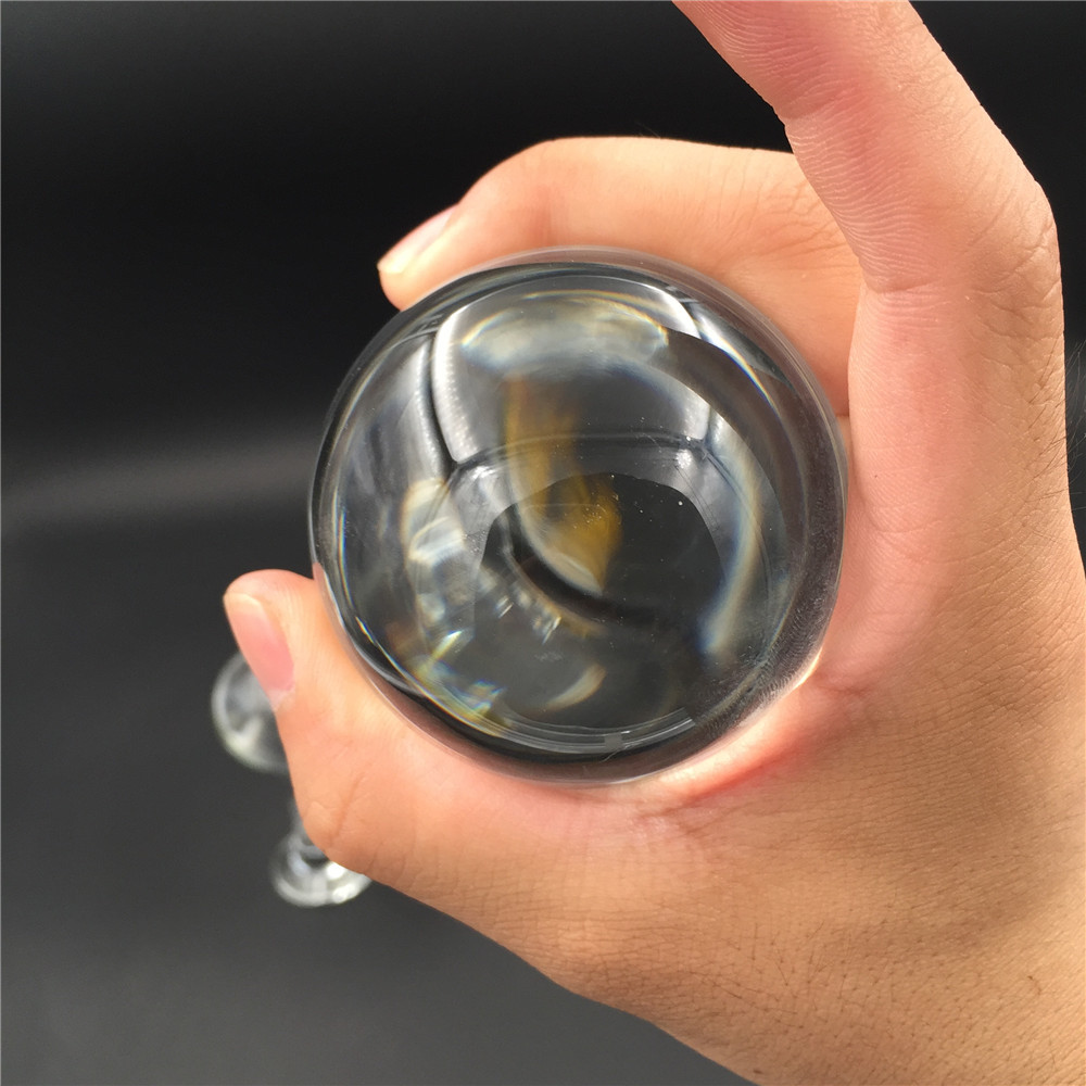 zcz超大球型水晶玻璃肛塞后庭男女用自慰器另类玩阳具棒开扩肛gay