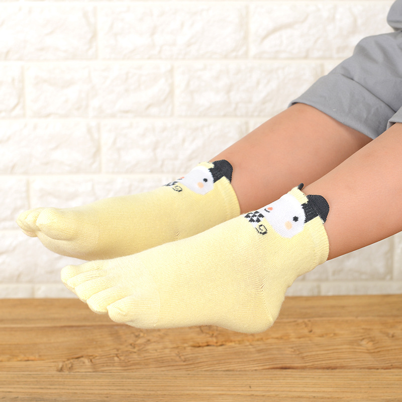 儿童五指袜舒适全棉中筒 四季卡通宝宝分趾袜子袜3-12岁