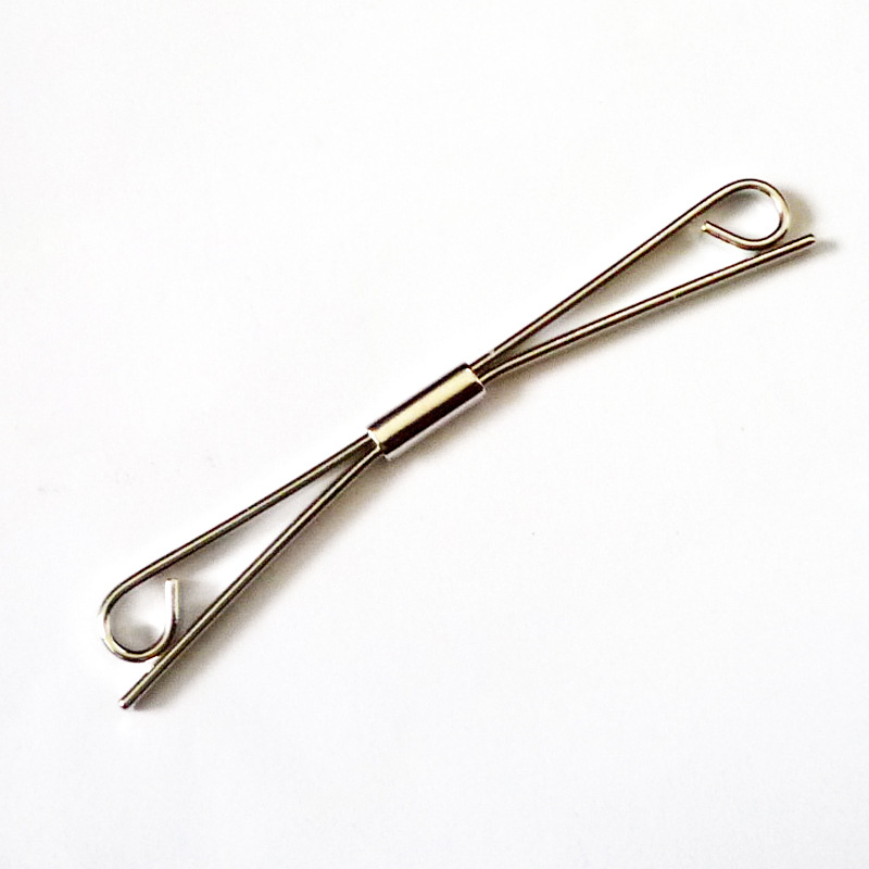 领角夹圆头流苏领带棒领角针厂家直销镀金保色链条无孔衬衣领棒男