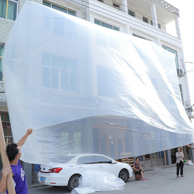 厂家批发pe膜四方立体袋大形机器防尘防雨方底透明罩塑料薄膜通用