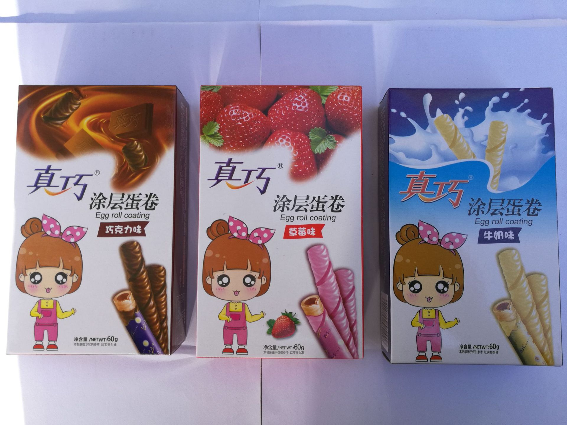 真巧麦哥涂层蛋卷 脆脆棒 60g巧克力味 饼干点心零食 好吃不贵