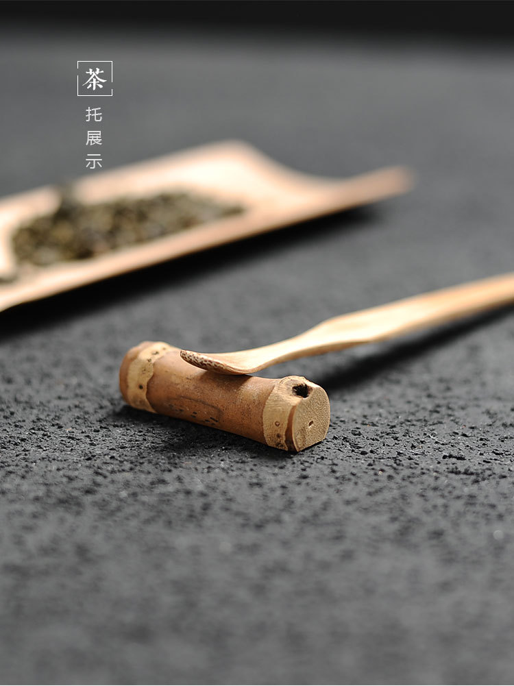 三件套茶针茶勺茶匙茶则纯手工赏茶荷竹制茶道茶具套装配件六君子