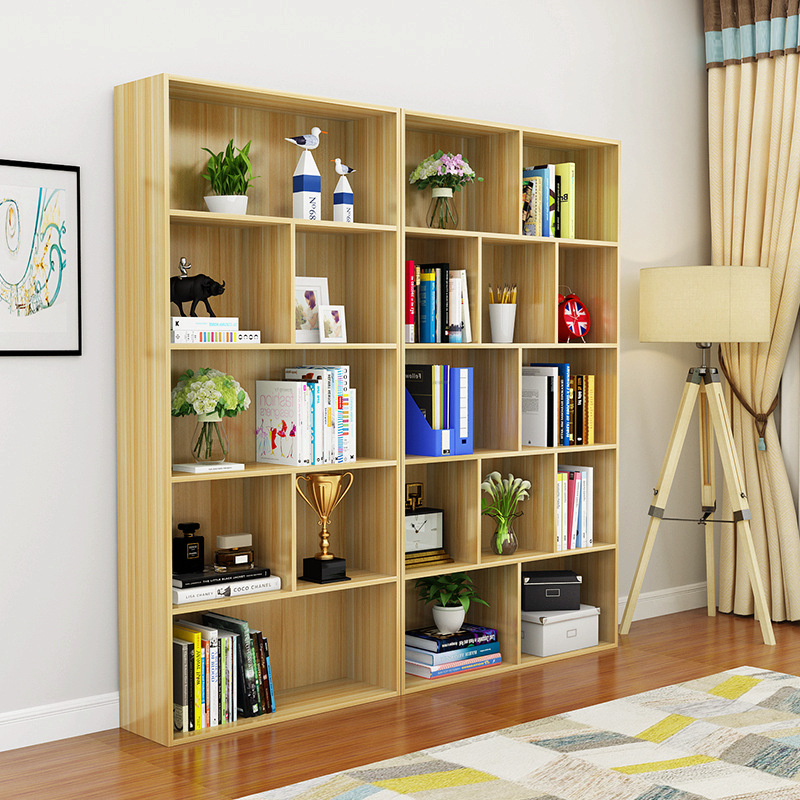 简易家具儿童书架落地学生图书馆板式书柜办公储物产品展示柜批发