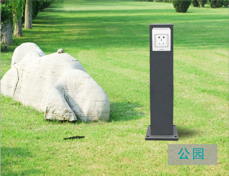 户外防水插座扁三孔16a充电桩ip55室外明装86型防水3孔墙壁排插盒