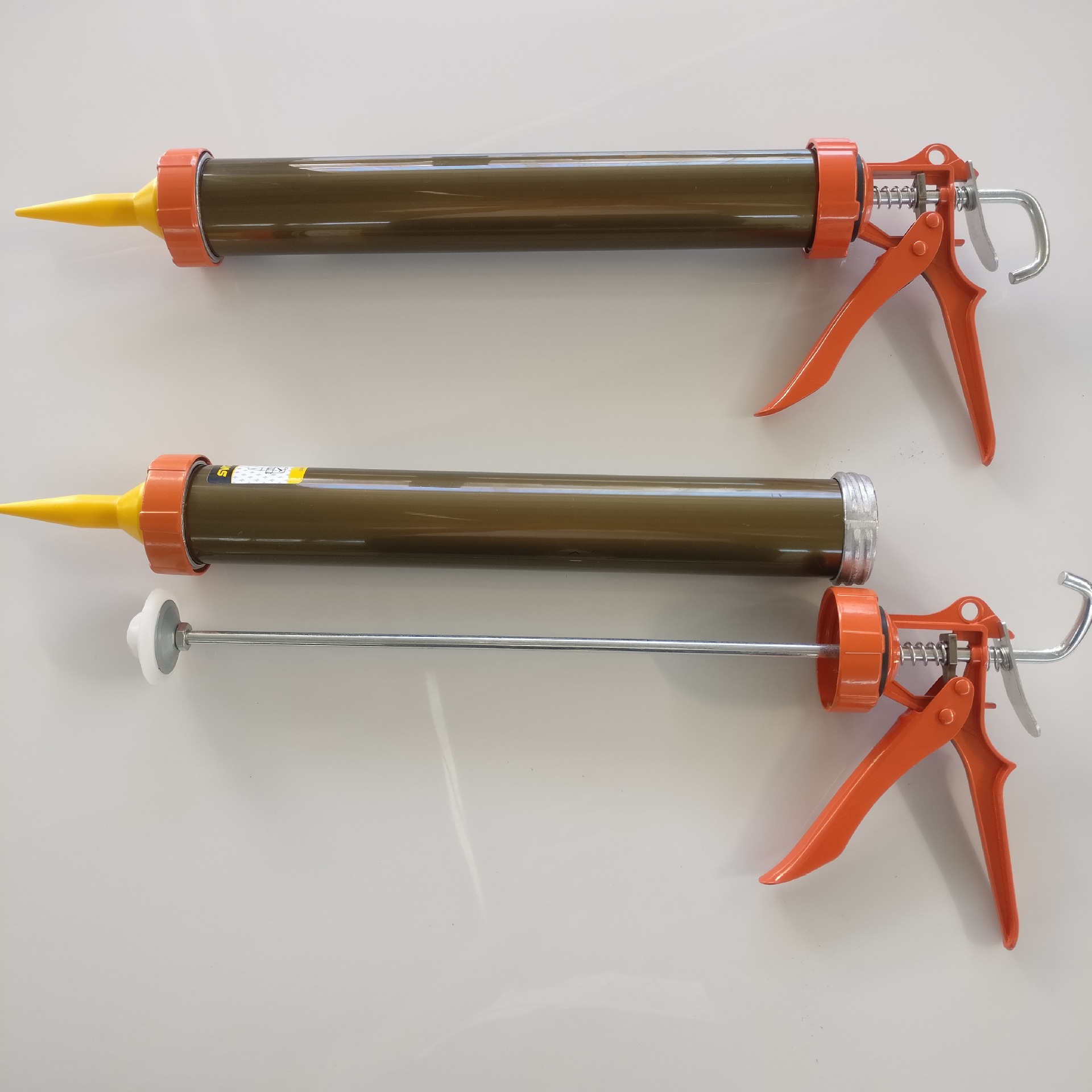 厂家直销铝合金旋转型玻璃胶枪手动结构胶枪省力填缝剂手按压胶枪