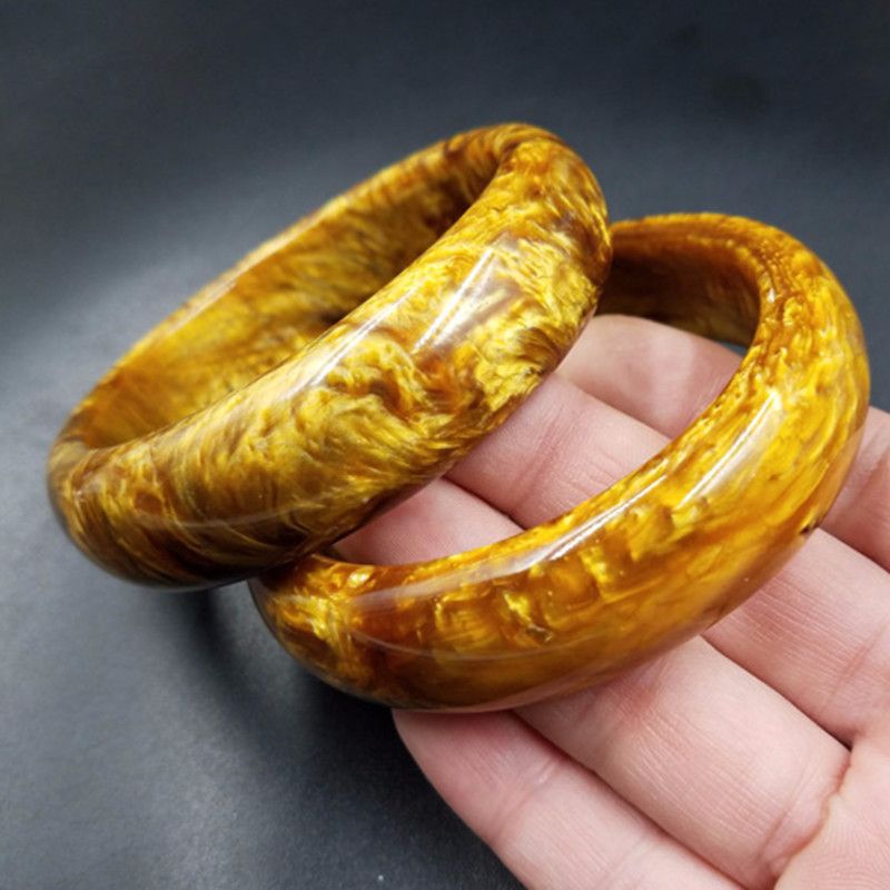 仿 金丝海柳手镯 海柳琥珀蜜蜡手镯 老蜜蜡手镯批发