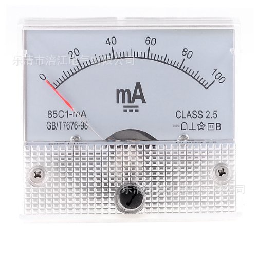 直流电流表毫安表85c1-1ma 20ma 30ma 50ma100ma 500ma 机械表头