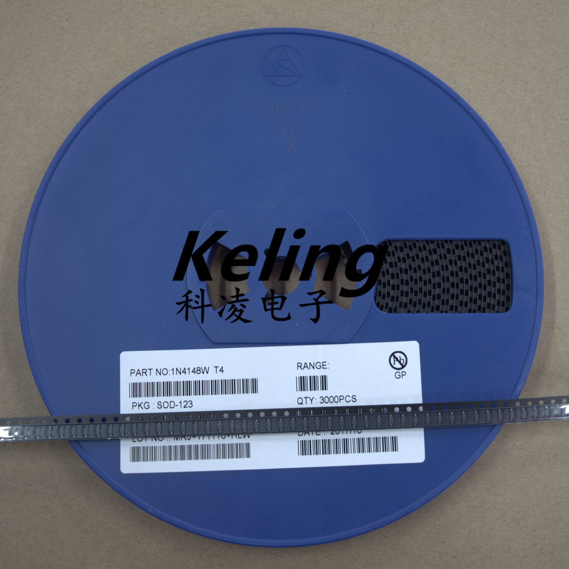 贴片开关二极管 sod-123 1n4148w t4 1206 4148 (1盘3000只)