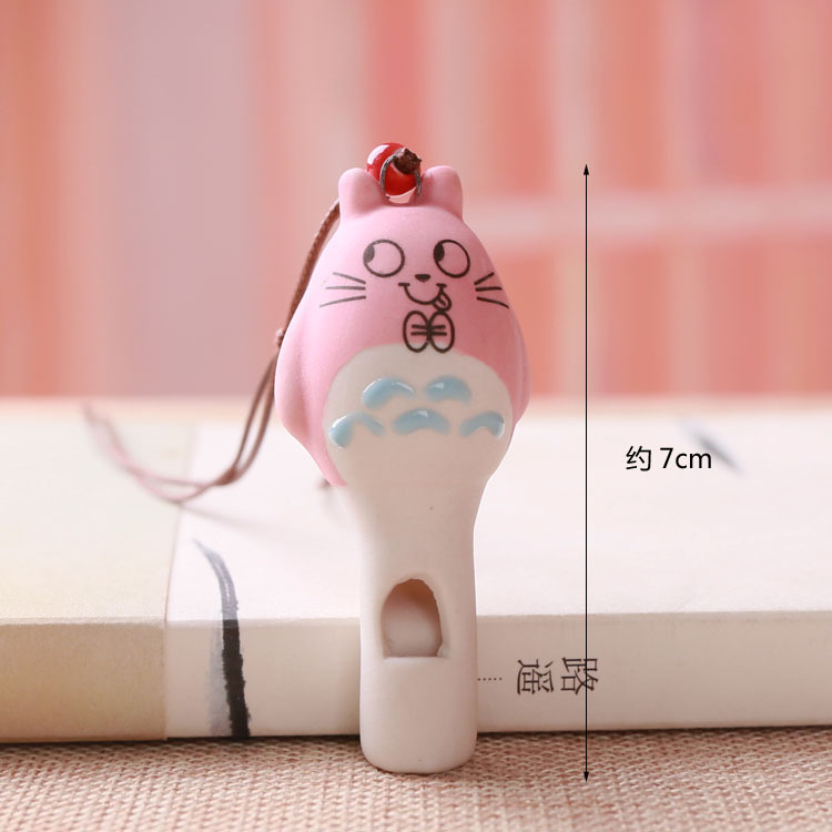 陶瓷口哨项链 手工编制项链 景德镇特色产品 可爱卡通口哨 大号