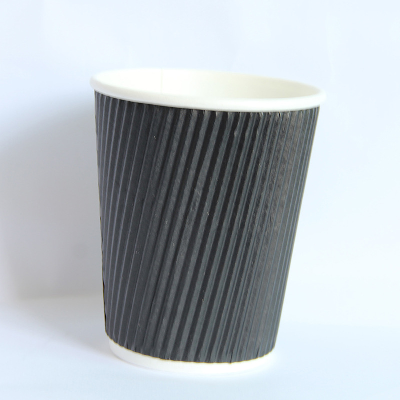 中空纸杯定做 隔热中空纸杯定制 双层隔热纸杯 一次性中空杯定做