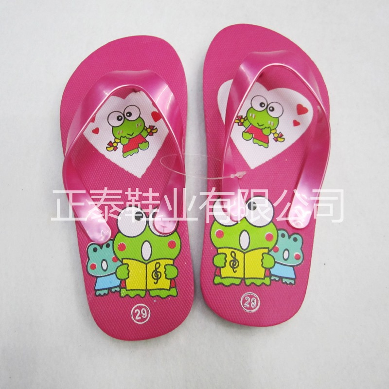 new frog cartoon slippers girls‘ flip flops summer sandals baby flip-flops customizable pattern