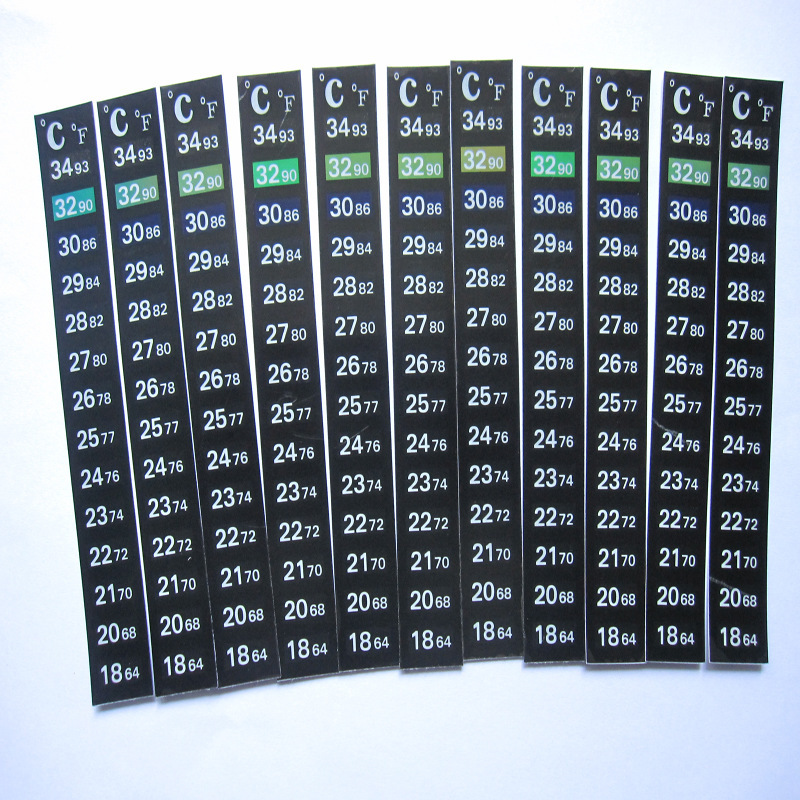 鱼缸水族箱测温贴片 温度计 感温贴纸 温度计贴纸 室内温度计贴