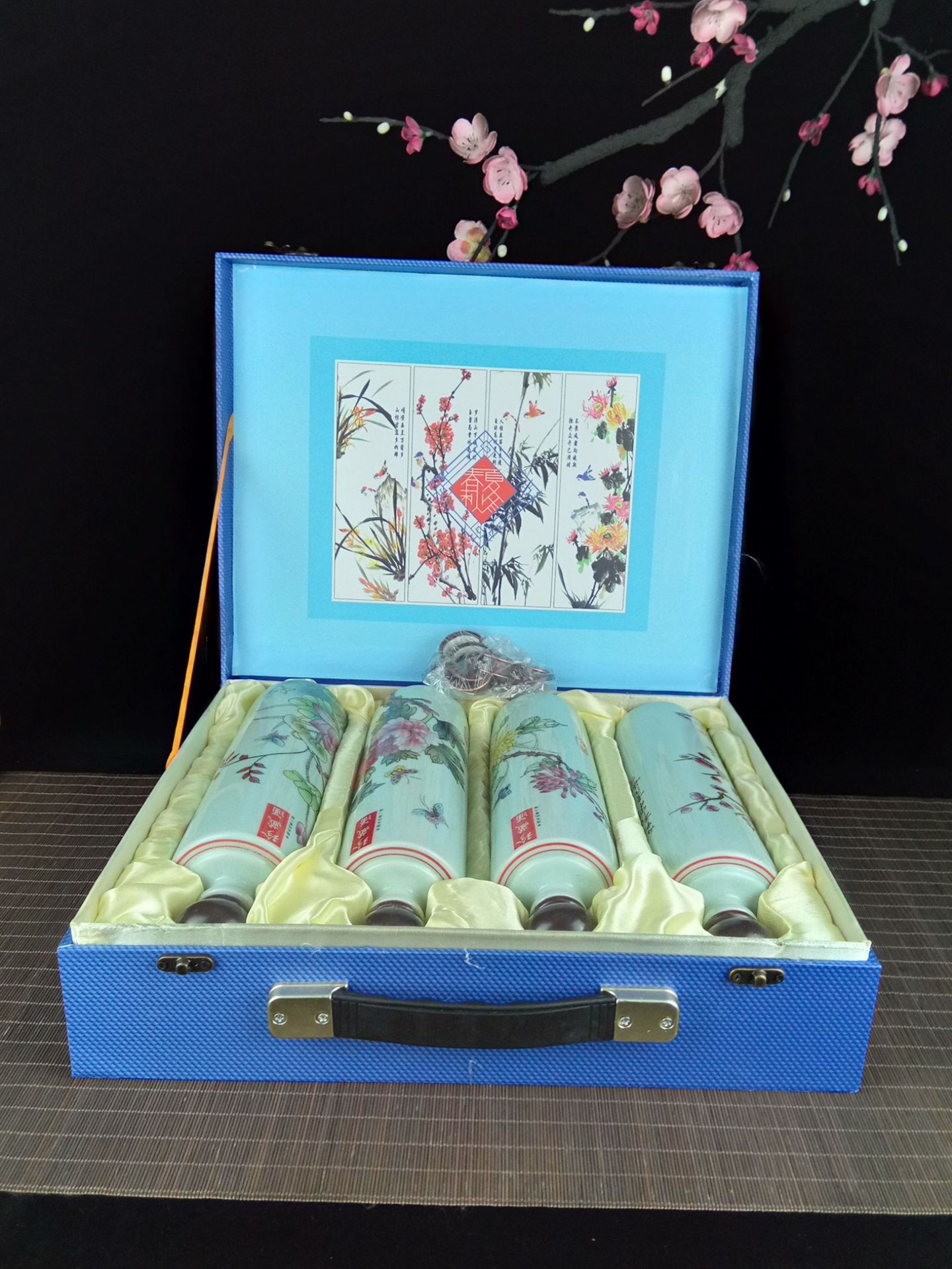 陶瓷酒瓶景德镇 春夏秋冬四季烤花瓷瓶工艺酒瓶 酒坛批发定制酒瓶