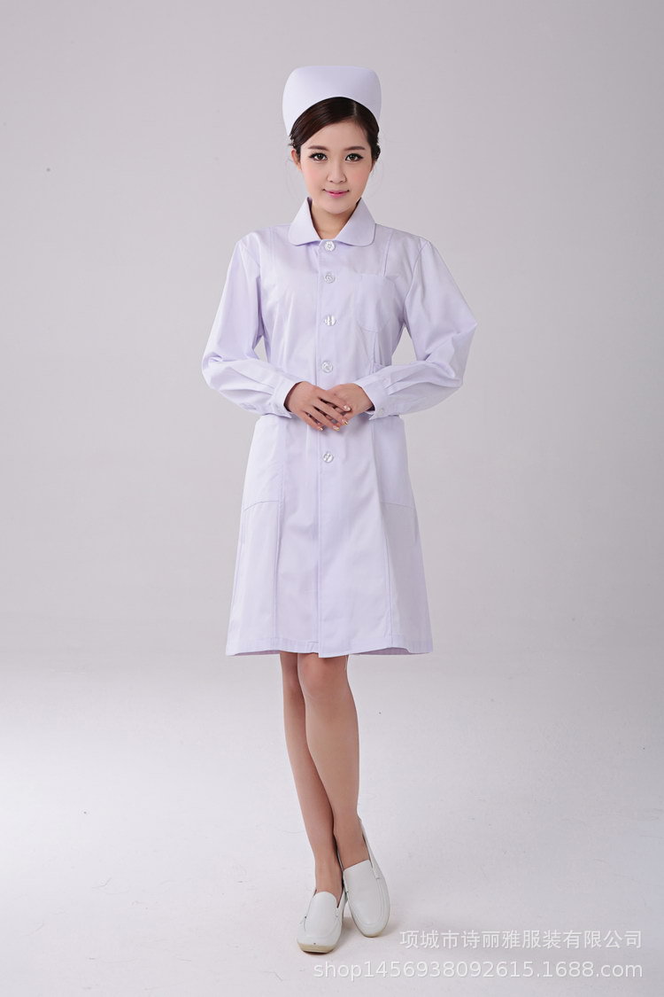 白大褂短袖长袖女医生夏季医生大学生实验室服化学护士服工作服