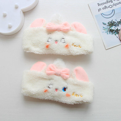 创意可爱玛丽猫白色蝴蝶结猫咪眯眯眼束发带化妆洗脸发箍批发