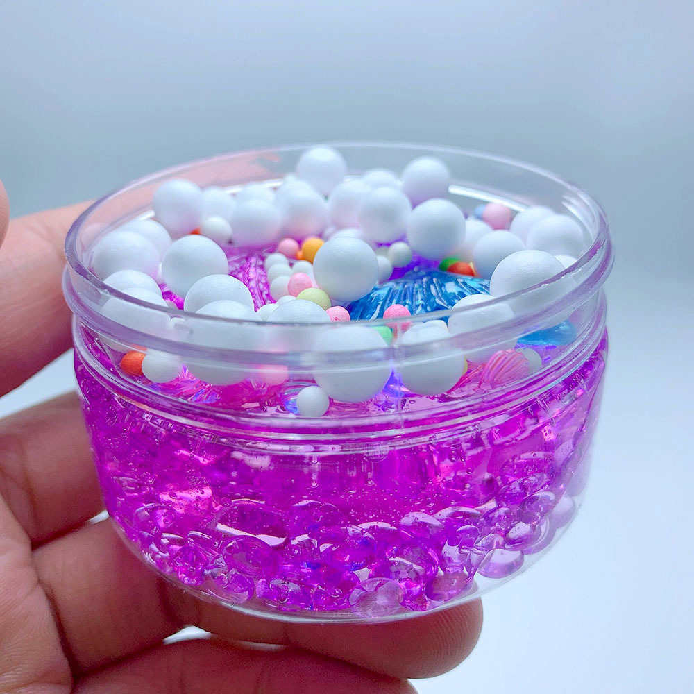 童话彩色海星美人鱼slime 爆款扁珠闪光贝壳水晶泥 解压玩具100ml
