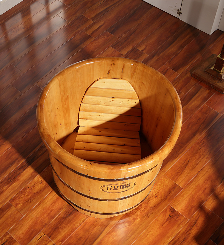 川浴泡澡木桶浴桶圆形木桶洗澡木桶香柏木实木加厚保温沐浴桶缸