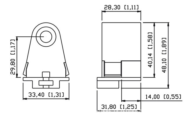 厂家供应fa8 t8-27荧光灯座 高压日光灯底座可加工定制