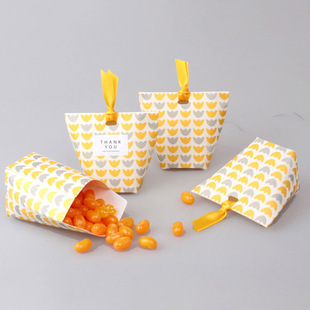 糖果色创意折叠礼品盒现货手拿精美小礼品包装糖果纸盒定做定制