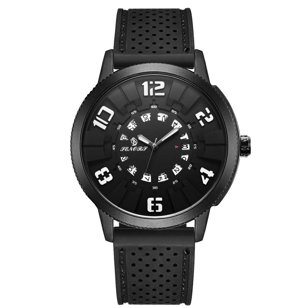 赛娜斯senors外贸爆款时尚手表单日历非机械手表男士大表头sn024