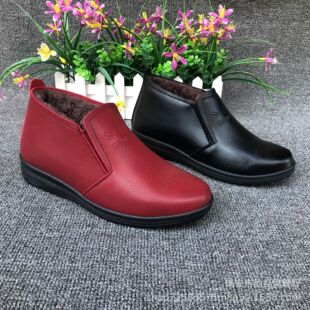 2018冬季妈妈棉鞋保暖加绒加厚中老年妈妈鞋蒙古公牛棉鞋厂家直销