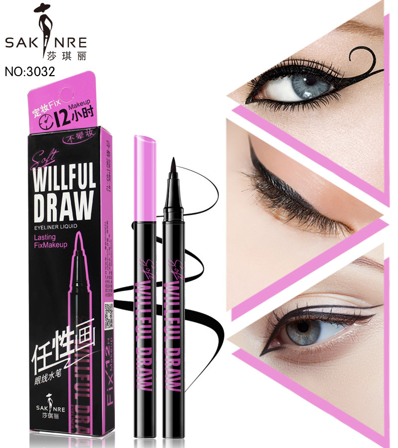 Sakinre Eyeliner 3032, 3031 Willful Painting Eyeliner Pen Quick-Drying Sweat-Proof Not Smudge Beginner