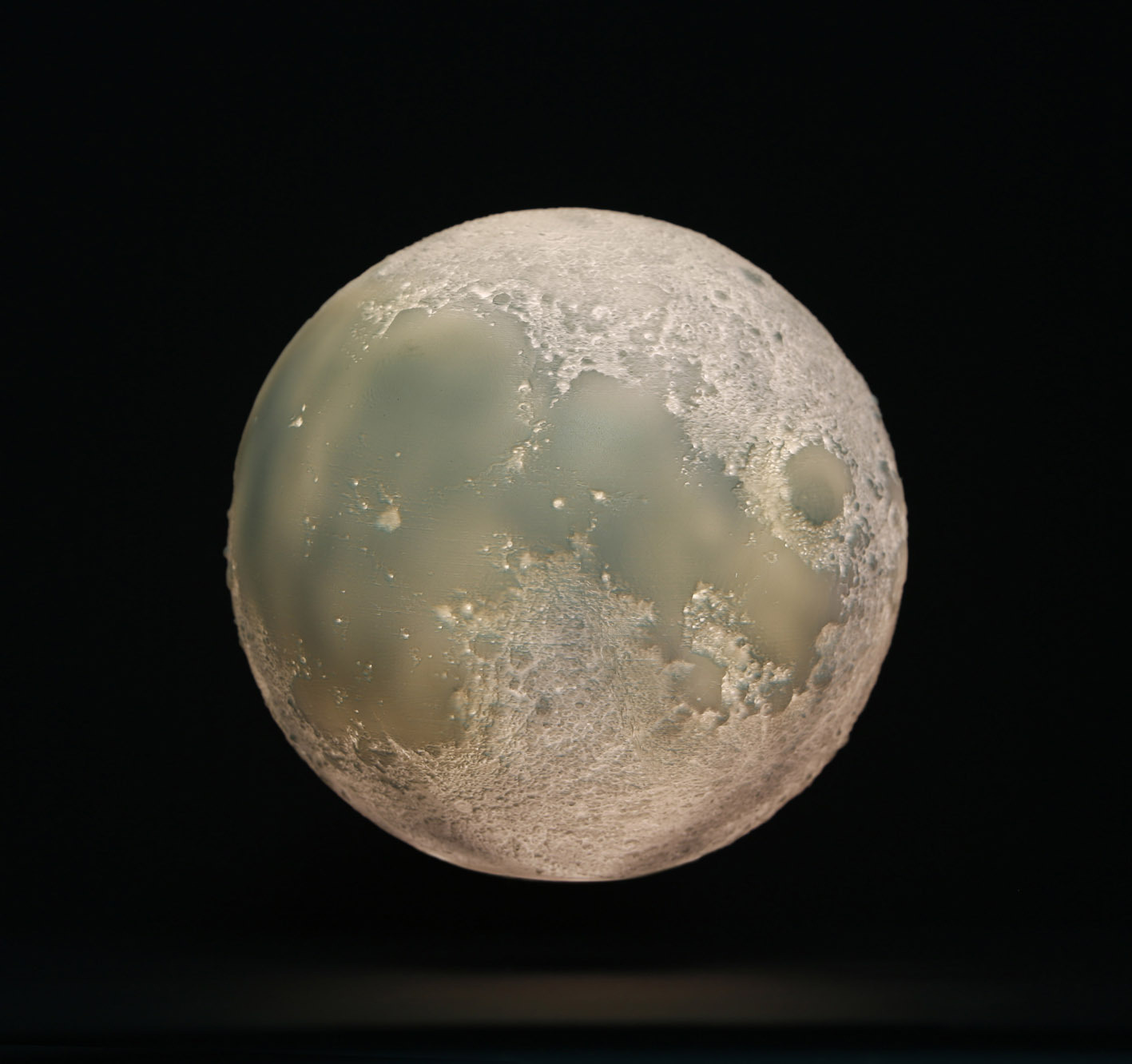 3d月球灯 木支架月亮灯 拍拍感应led小夜灯 3d打印月球灯月亮灯