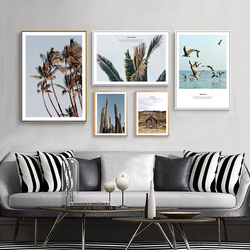 北欧装饰画餐厅 客厅背景墙画多联组合壁画 现代简约卧室床头挂画