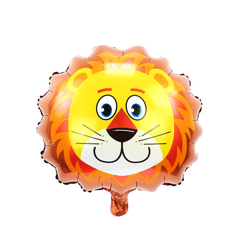 20寸中号卡通动物头铝膜气球儿童生日幼儿园装饰铝箔氦气球批发