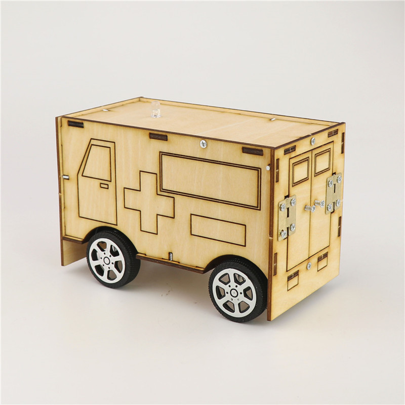 diy科技小制作电动四轮小车箱式货车手工儿童实验益智玩具礼物