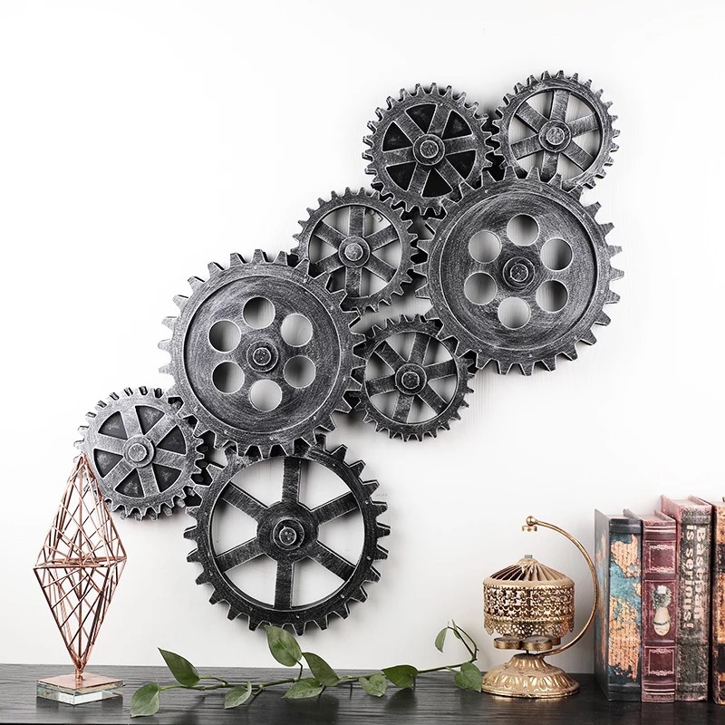 复古工艺风创意齿轮装饰立体墙壁墙上装饰品酒吧主题餐厅壁饰挂件
