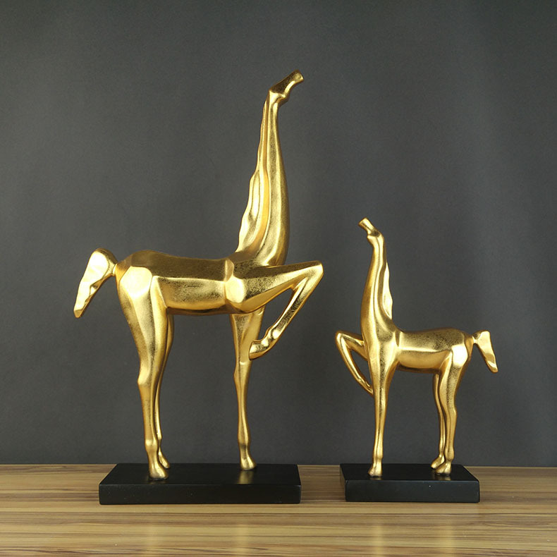 树脂工艺品抽象马雕塑高档摆件乔迁酒店开业礼品摆设家居装饰品