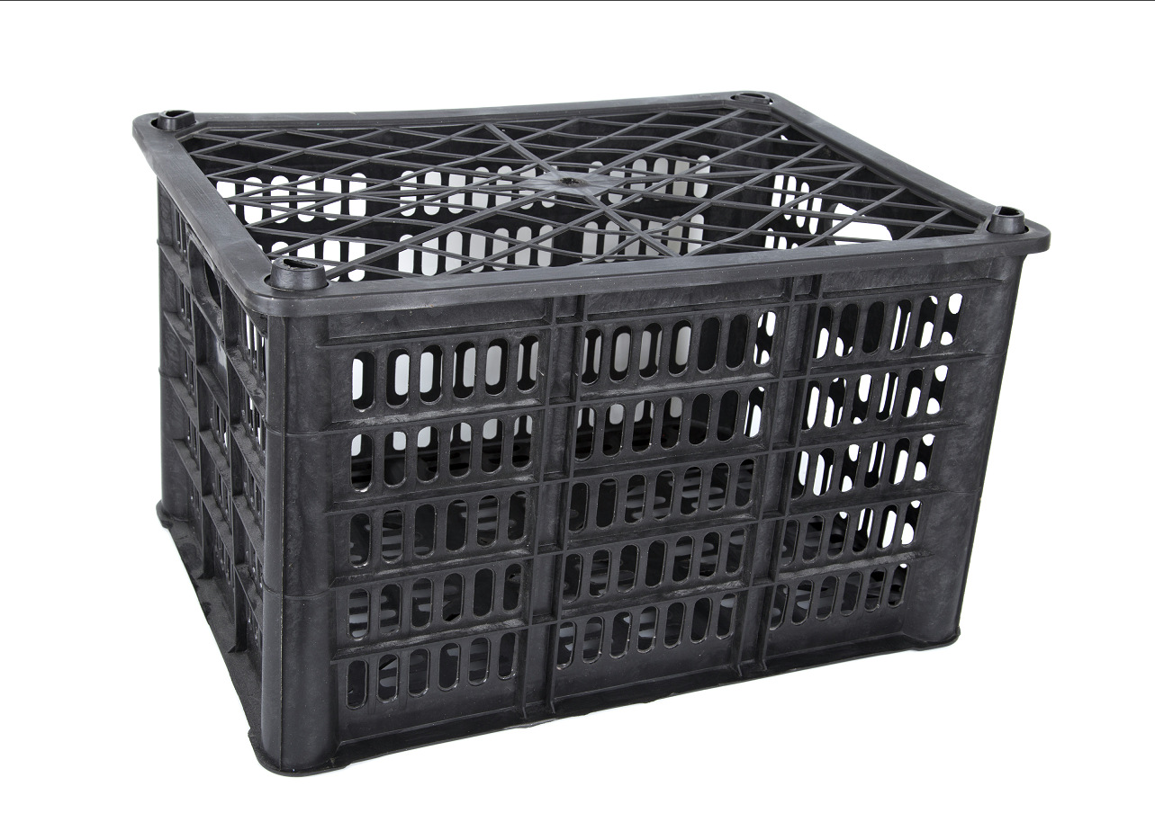 黑色塑胶周转框 水果蔬菜运输塑料筐475*340*275一次性塑料周转框
