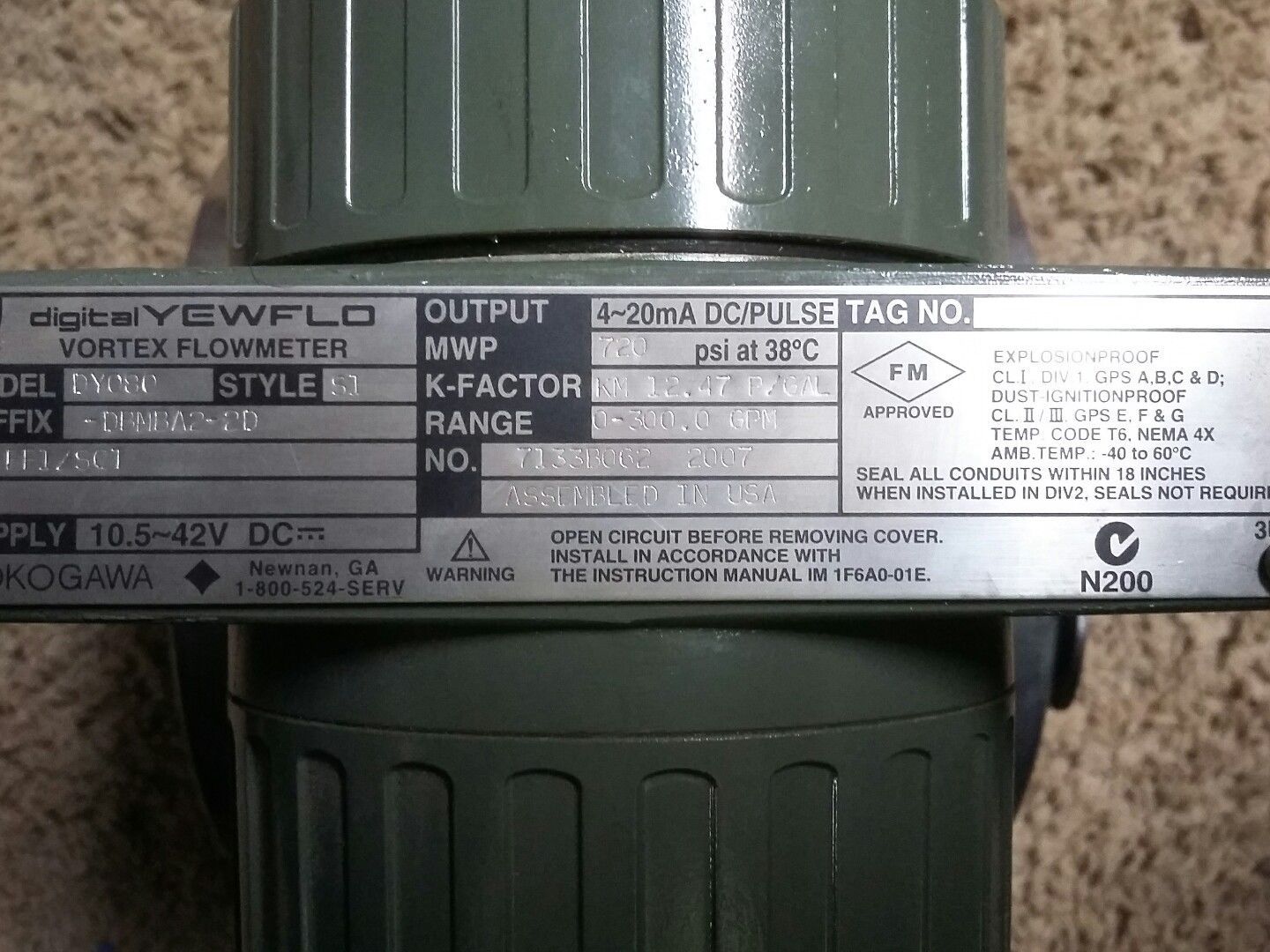 日本横河yokogawa涡街流量计 dy080-dblad4-2d 一体式数字变送器