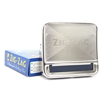 跨境电商速卖通热卖 ZIG金属卷烟盒手动卷烟器不锈钢卷烟盒配件