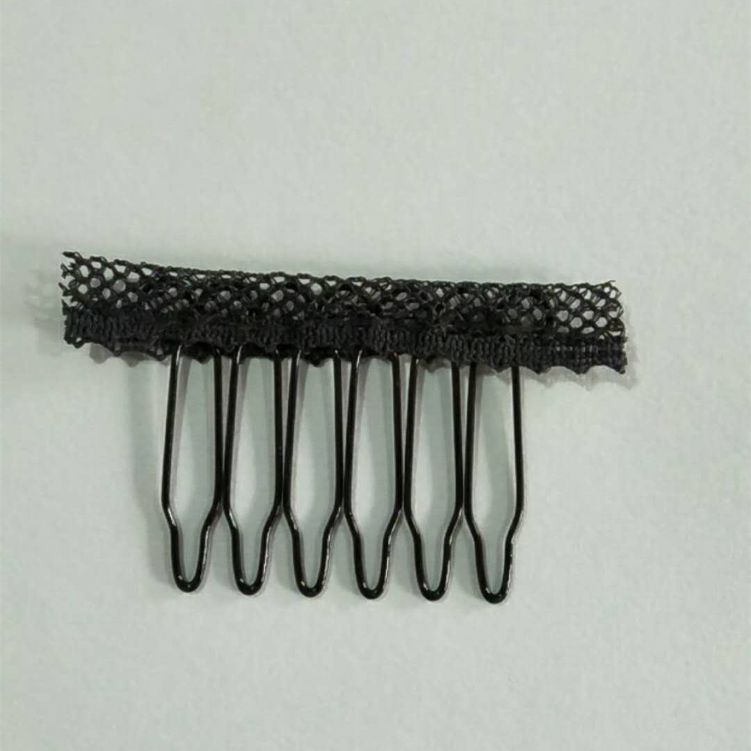 假发辅料6齿网帽卡子网帽梳假发专用网帽接发卡子wig cap clips