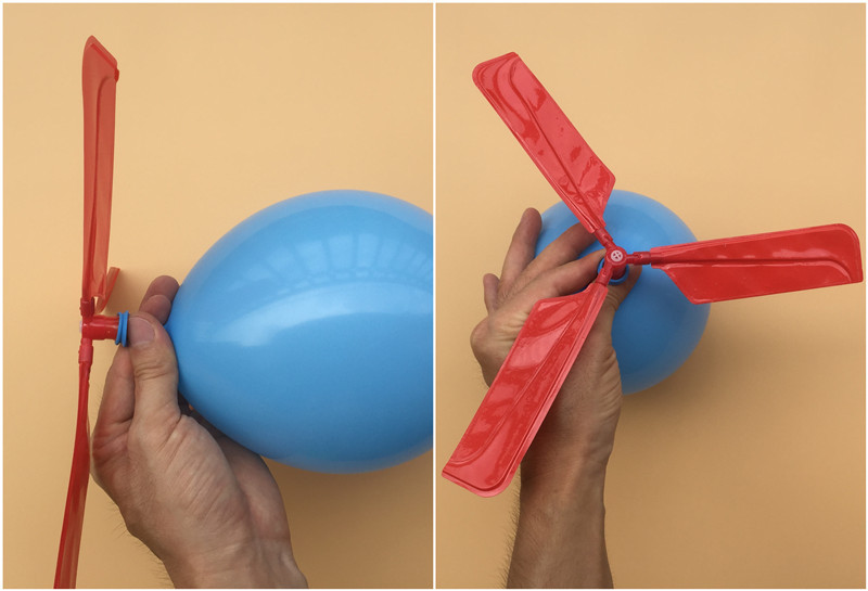 气球直升机飞机幼儿园儿童diy益智科学探索小实验科教玩具教材