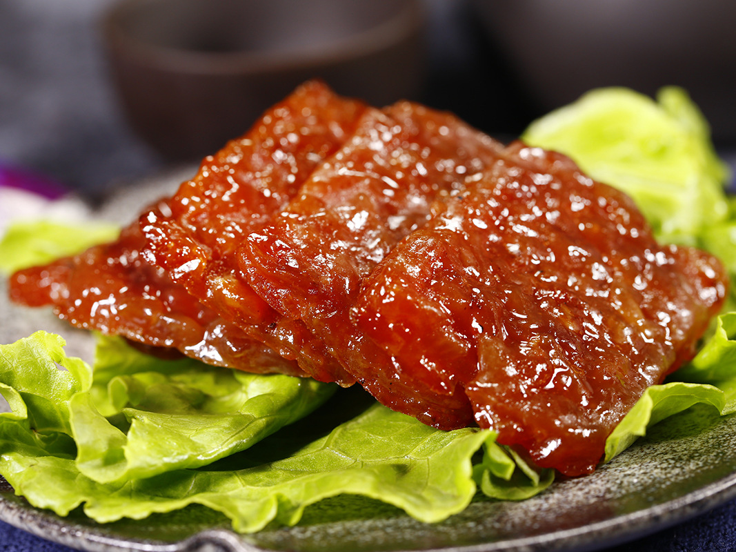 【三鑫食品】 现烤金钱肉干 新加坡风味肉干半成品 猪肉脯半成品